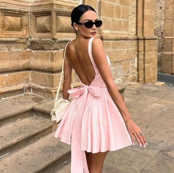 House of CB Dresses & Skirts - Florianne Pink Pink Backless Dress